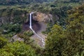 Waterfall Manto de la Novia in Banos, Ecuador