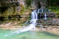 Waterfall in Martvili canyon in Georgia Royalty Free Stock Photo