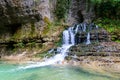 Waterfall in Martvili canyon in Georgia Royalty Free Stock Photo