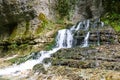 Waterfall in Martvili canyon in Georgia Royalty Free Stock Photo