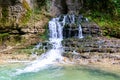 Waterfall in Martvili canyon in Georgia Royalty Free Stock Photo