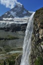 Waterfall and the Matterhorn