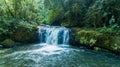 waterfall blue in brazil very beautiful rote with 14 waterfalls in corupa one of the last areas of the Atlantic forest in Brazil.