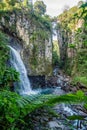 Waterfall of Mexico Xico Veracruz fog forrest Royalty Free Stock Photo