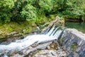 Waterfall of Mexico Xico Veracruz fog forrest Royalty Free Stock Photo