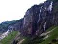 Waterfall Milchbachfall or Wasserfall MilchbachfÃÂ¤ll, MilchbÃÂ¤ch stream in the Alpine Valley of Maderanertal