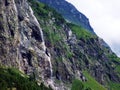 Waterfall Milchbachfall or Wasserfall MilchbachfÃÂ¤ll, MilchbÃÂ¤ch stream in the Alpine Valley of Maderanertal