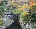 Waterfall at Minoo or Minoh national park in autumn, Osaka, Japan Royalty Free Stock Photo