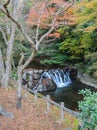 Waterfall at Minoo or Minoh national park in autumn, Osaka, Royalty Free Stock Photo