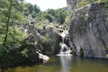 Beautiful Waterfall Mokranjske stene in East Serbia