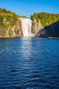 The waterfall Montmorency in Park Royalty Free Stock Photo