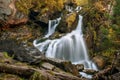 Waterfall moss trees mountains autumn water Royalty Free Stock Photo