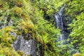Waterfall on the mountain pass between Ardchattan and Barcaldine in Argyll Royalty Free Stock Photo