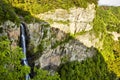 Waterfall and mountain Royalty Free Stock Photo