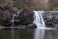 Waterfall in the mountain river