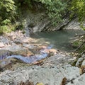 Mountain river Pshada in Krasnodarsky Krai