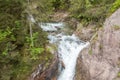 Waterfall on mountain river Roztoka. Waterfall known as Wodogrzmoty Mickiewicza