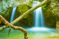 waterfall on the mountain river