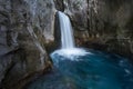 Waterfall in mountain Sapadere canyon in Turkey