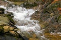 Waterfall on mountain stream in the National park Sumava-Czech Republic. Royalty Free Stock Photo