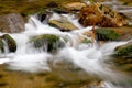 Waterfall on mountain stream in the National park Sumava-Czech Republic Royalty Free Stock Photo