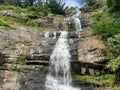 Waterfall, mountains ,milky white,unpolluted