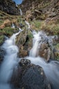 A waterfall in the mountains of the south Wales Valley\'s. Royalty Free Stock Photo