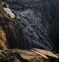 Waterfall on mountainside Royalty Free Stock Photo