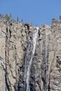 Waterfall on mountainside Royalty Free Stock Photo