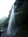 Waterfall on mountainside Royalty Free Stock Photo