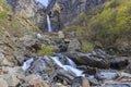 Waterfall Muchug.The highest waterfall in Azerbaijan Royalty Free Stock Photo