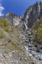 Waterfall Muchug.The highest waterfall in Azerbaijan Royalty Free Stock Photo