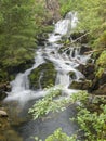 Waterfall Myantyukoski, three steps stone cascade in PaanajÃÂ¤rvi National Park