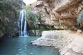 Waterfall in national park Ein Gedi near the Dead Sea in Israel