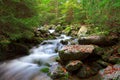 Waterfall in the national park Sumava, Czech Republic Royalty Free Stock Photo