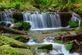 Waterfall in the national park Sumava-Czech Republic Royalty Free Stock Photo