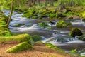 Waterfall in the national park Sumava-Czech Republic Royalty Free Stock Photo