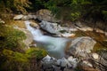 Waterfall in National Park, Vrancea, Romania Royalty Free Stock Photo