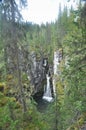 Waterfall in the national Park Yugyd VA.