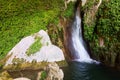 Waterfall in natural grot Royalty Free Stock Photo