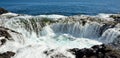 Waterfall in natural pool, coast of Gran canaria, Canary islands Royalty Free Stock Photo