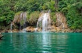 Waterfall nature season spring in forest