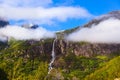 Waterfall near Briksdal glacier - Norway Royalty Free Stock Photo