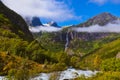 Waterfall near Briksdal glacier - Norway Royalty Free Stock Photo