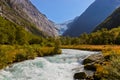 Waterfall near Briksdal glacier - Norway Royalty Free Stock Photo