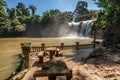 Waterfall near Castle in Paronella Park in Queensland, Australia Royalty Free Stock Photo