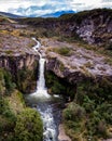 Waterfall near the Cotopaxi volcano in the andes Royalty Free Stock Photo
