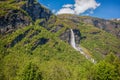Waterfall near the Flam village in Norway