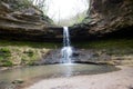 Waterfall near the rock monastery Saharna village, Republic of M