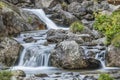 Waterfall near Soulcem lake Royalty Free Stock Photo